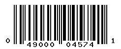 UPC barcode number 049000045741