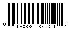 UPC 049000047547 barcode image