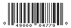 UPC barcode number 049000047790