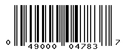 UPC barcode 049000047837
