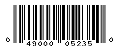 UPC barcode number 049000052350