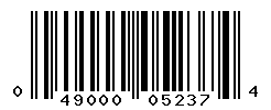 UPC barcode number 049000052374