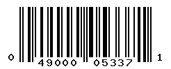 UPC barcode 049000053371
