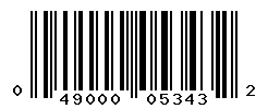 UPC barcode number 049000053432