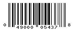 UPC barcode number 049000054378