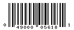 UPC barcode number 049000056181