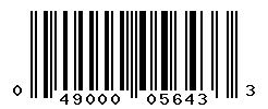 UPC barcode number 049000056433