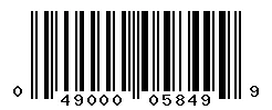 UPC 049000058499 barcode image