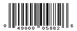 UPC barcode number 049000058826