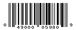 UPC barcode number 049000059809