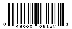 UPC barcode number 049000061581