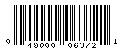 UPC barcode number 049000063721