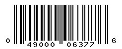 UPC barcode number 049000063776