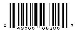 UPC barcode number 049000063806