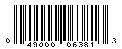 UPC barcode number 049000063813