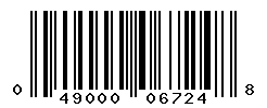 UPC barcode number 049000067248