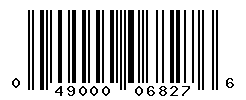 UPC barcode number 049000068276