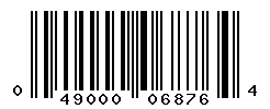 UPC barcode number 049000068764