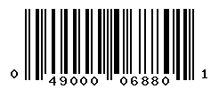 UPC barcode number 049000068801