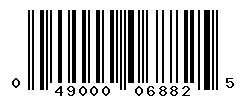 UPC barcode number 049000068825