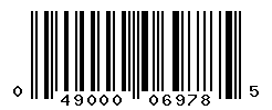 UPC barcode number 049000069785