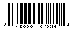 UPC barcode number 049000072341