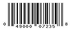 UPC barcode number 049000072358