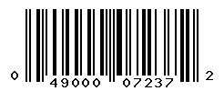 UPC barcode number 049000072372