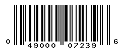 UPC barcode number 049000072396