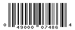 UPC barcode number 049000074864