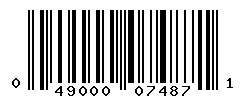 UPC barcode number 049000074871