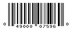 UPC barcode number 049000075960