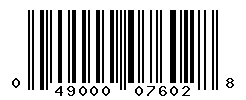 UPC barcode number 049000076028