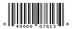 UPC barcode number 049000076134