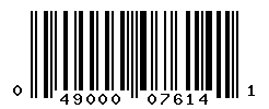 UPC barcode number 049000076141