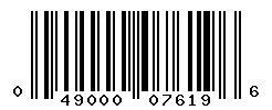 UPC barcode number 049000076196