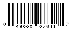 UPC barcode number 049000076417