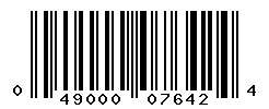 UPC barcode number 049000076424