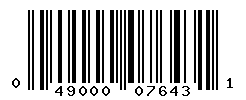 UPC barcode number 049000076431