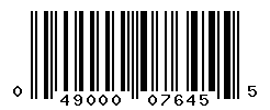 UPC barcode number 049000076455