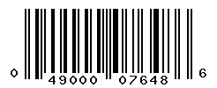 UPC barcode number 049000076486