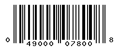 UPC barcode number 049000078008