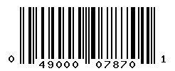 UPC barcode number 049000078701