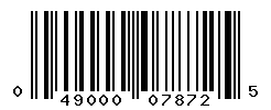 UPC barcode number 049000078725