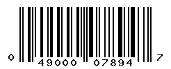 UPC barcode number 049000078947