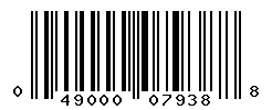 UPC barcode number 049000079388