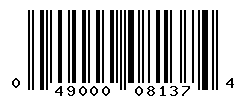 UPC barcode number 049000081374