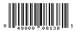 UPC barcode number 049000081381