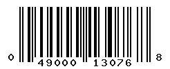 upc 049000130768 barcode image