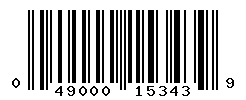 UPC barcode number 049000153439